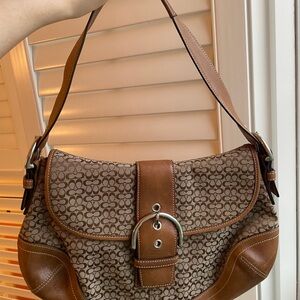 COACH Soho Signature Shoulder Bag 6808 Brown Authentic/Vintage